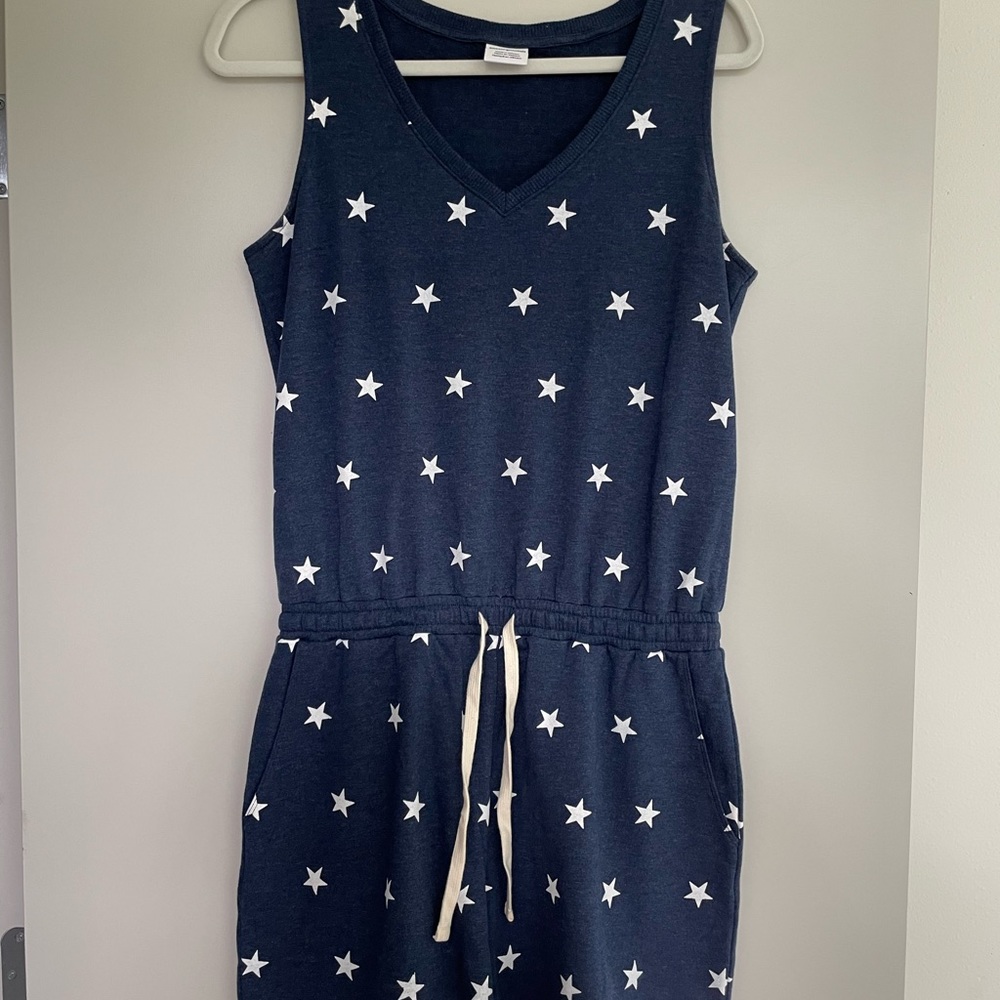 Star print romper — perfect for July 4